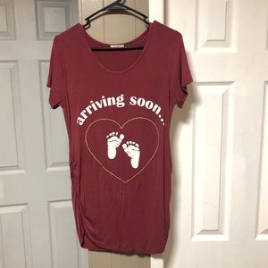 Arriving Soon Maternity Shirt
